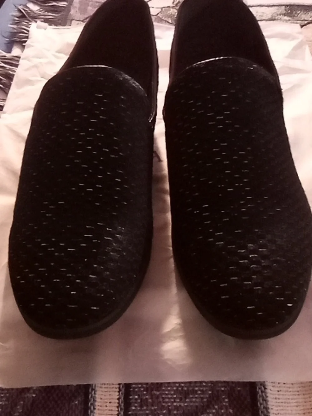 Men's Black Slip-On Loafers - Classic Comfort Velvet Material In Black